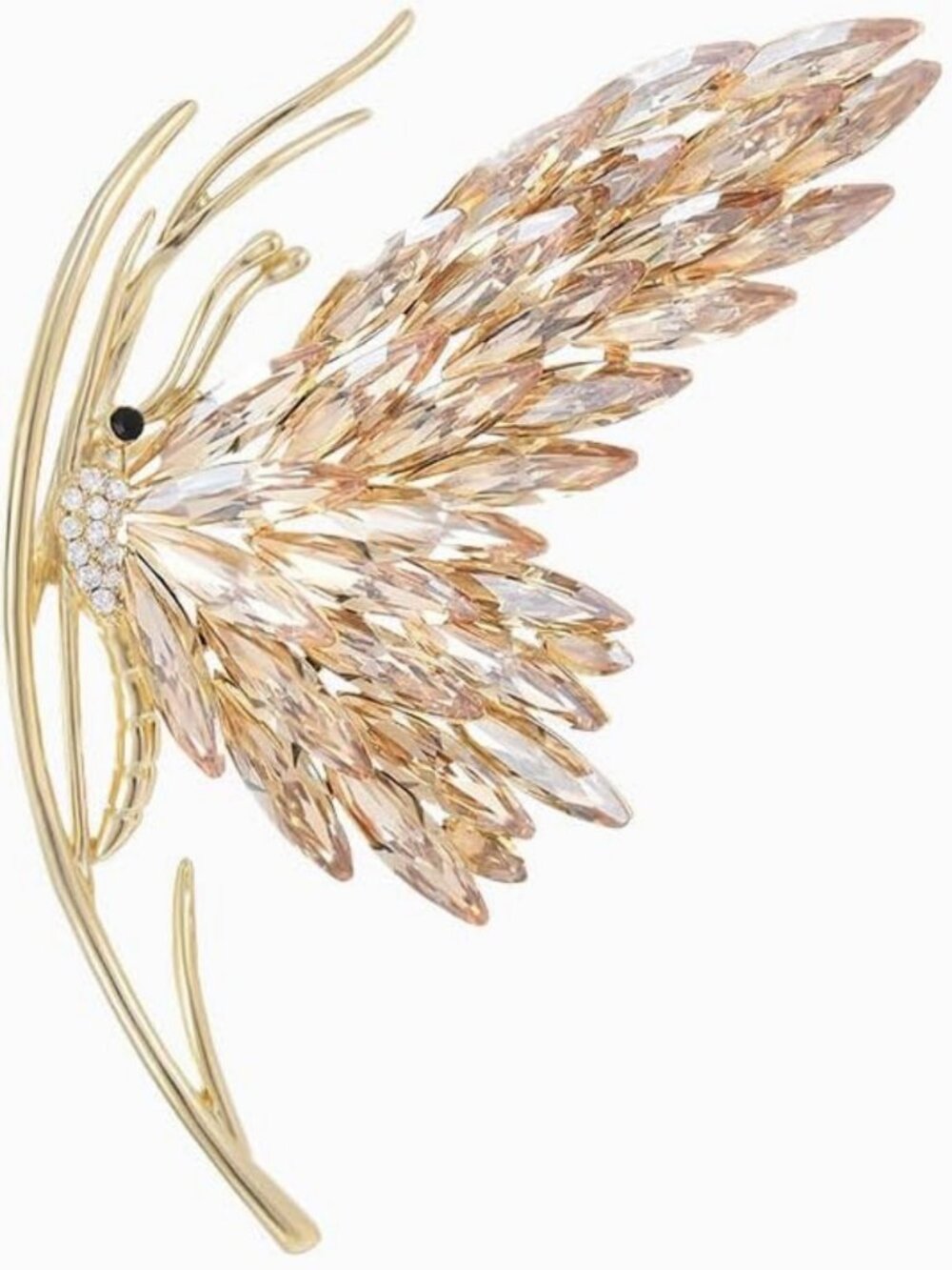 18k Gold Plated Animal Brooch Pin with Rhinestones - Perfect Gift for Women